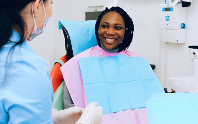 woman having a dental check up