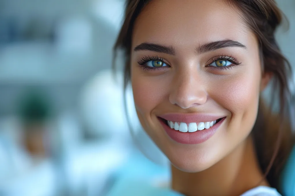 Happy person just completed smile package by dentist in Reigate.